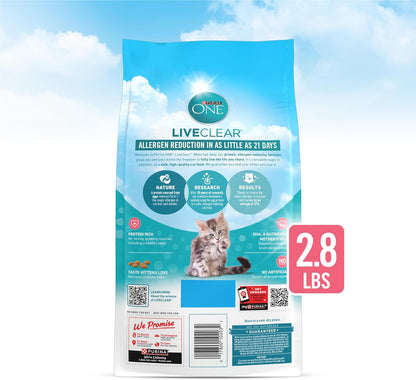 Purina ONE LiveClear Allergen-Reducing Dry Kitten Food with Real Chicken - 2.8 lb Bag