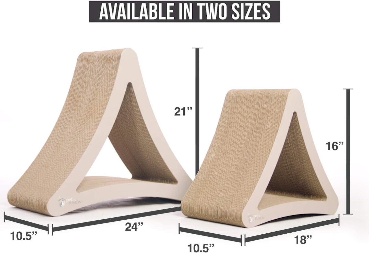 3-Sided Vertical Cat Scratching Post and Perch - 18" x 10.5" x 15.9", Multi-Angle Scratching Pad with 6 Usable Sides, Eco-Friendly Recyclable Cardboard Lounge