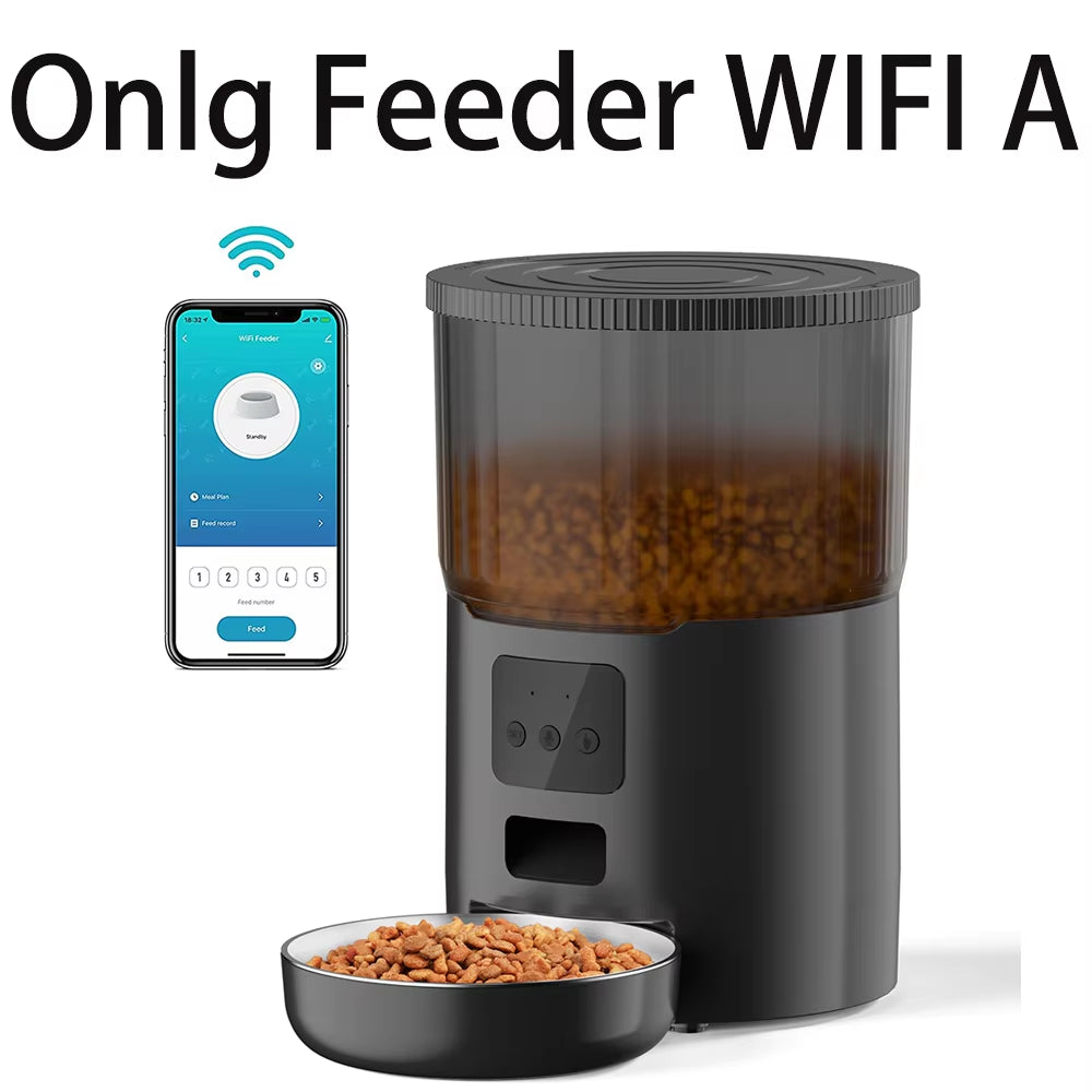 4L Smart Automatic Pet Feeder with Tuya WiFi and 2L Water Fountain for Dogs and Cats