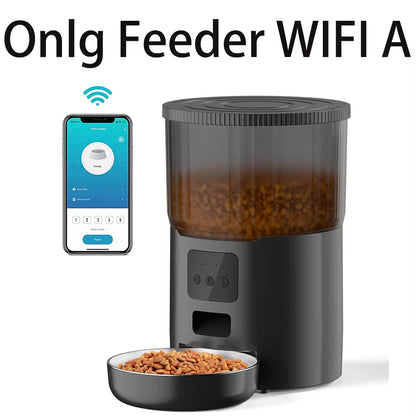 4L Smart Automatic Pet Feeder with Tuya WiFi and 2L Water Fountain for Dogs and Cats