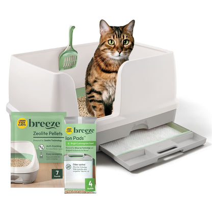 Purina Breeze XL Cat Litter Box System with Pellet Litter and Litter Pads