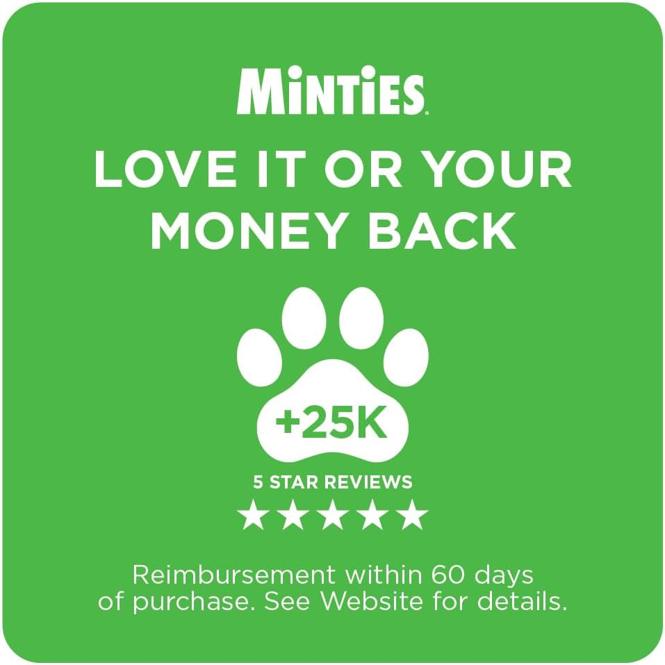 Vet-Recommended Mint-Flavored Dental Chews for Medium Dogs (25-50 lbs) - 20 Count, Promotes Oral Health by Reducing Plaque, Tartar, and Bad Breath