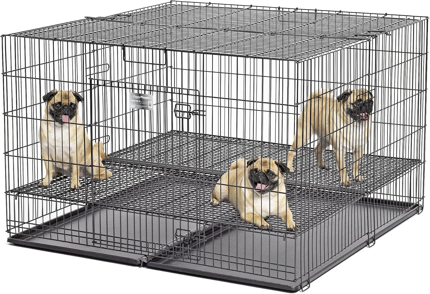 Puppy Playpen Crate with Grid and Pan Accessory - Model 248-05