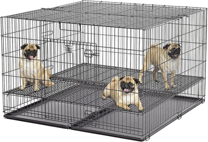 Puppy Playpen Crate with Grid and Pan Accessory - Model 248-05