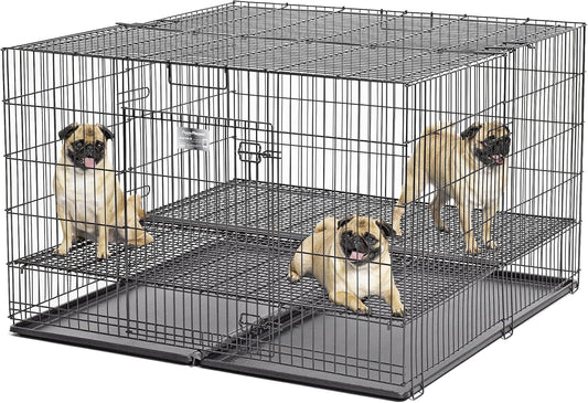 Puppy Playpen Crate with Grid and Pan Accessory - Model 248-05