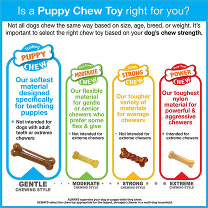 Puppy Starter Kit: 5 Assorted Chew Toys and 1 Natural Treat for Small Dogs (Up to 25 lbs) - Bacon & Chicken Flavor, 6 Pack