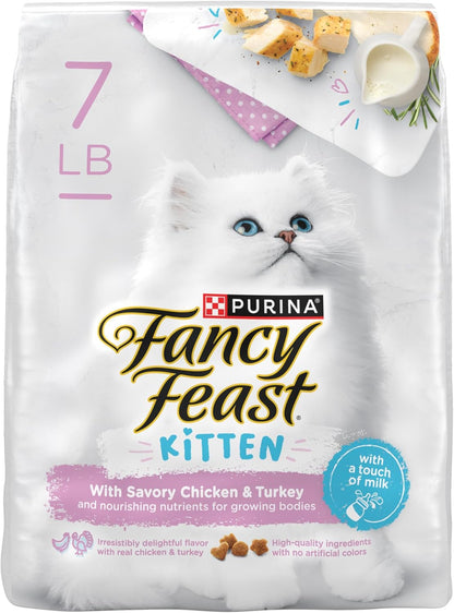 Purina  Kitten with Savory Chicken and Turkey Kitten Dry Food - 7 Lb. Bag