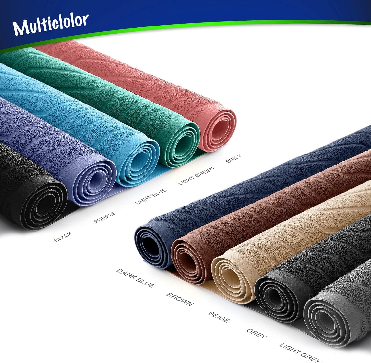 Premium PVC Cat Litter Box Mat, Durable Urine-Resistant Trapping Rug, Phthalate-Free, Grey, 35" x 23