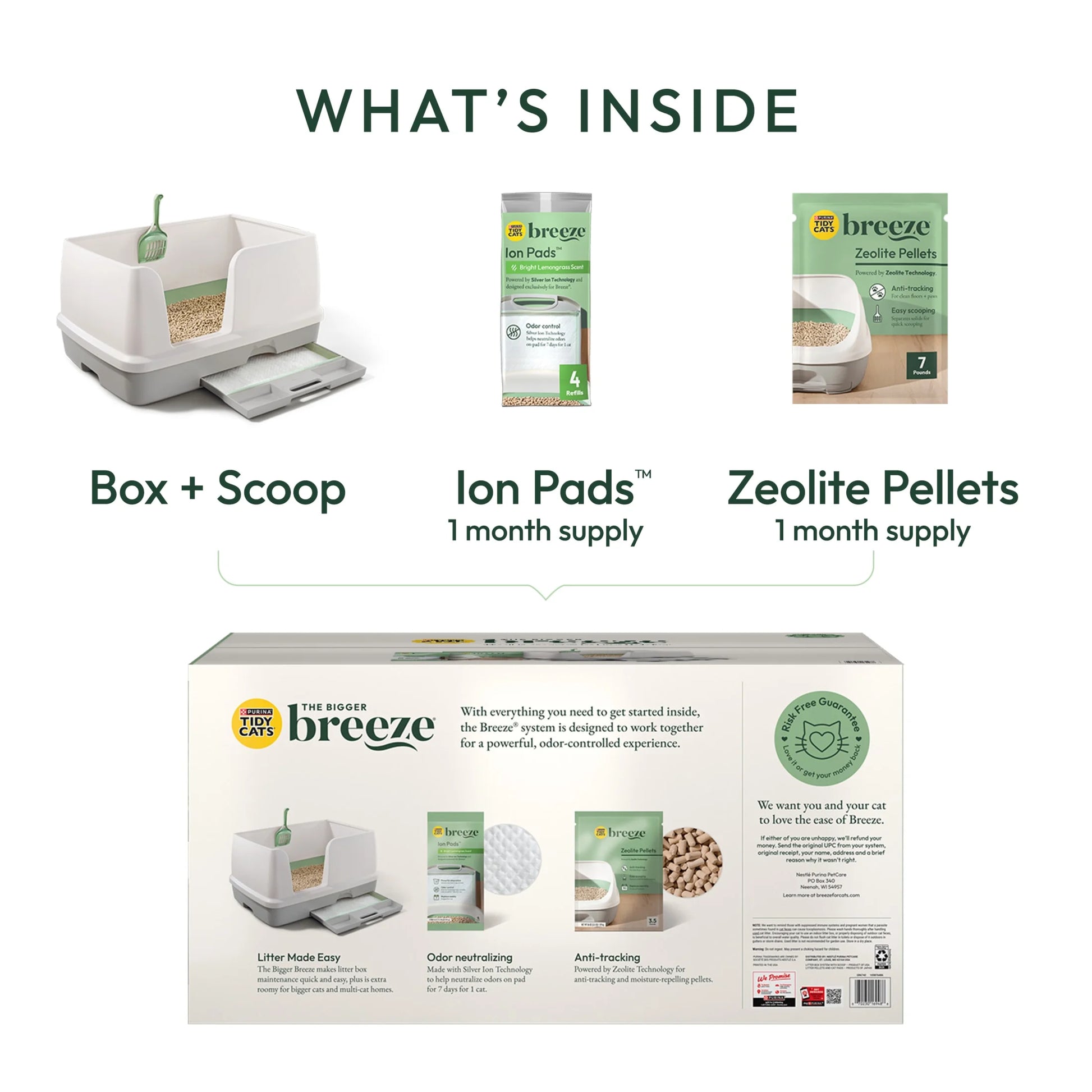 Purina Breeze XL Cat Litter Box System with Pellet Litter and Litter Pads