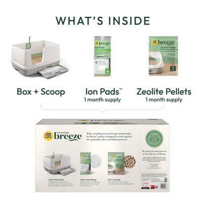 Purina Breeze XL Cat Litter Box System with Pellet Litter and Litter Pads