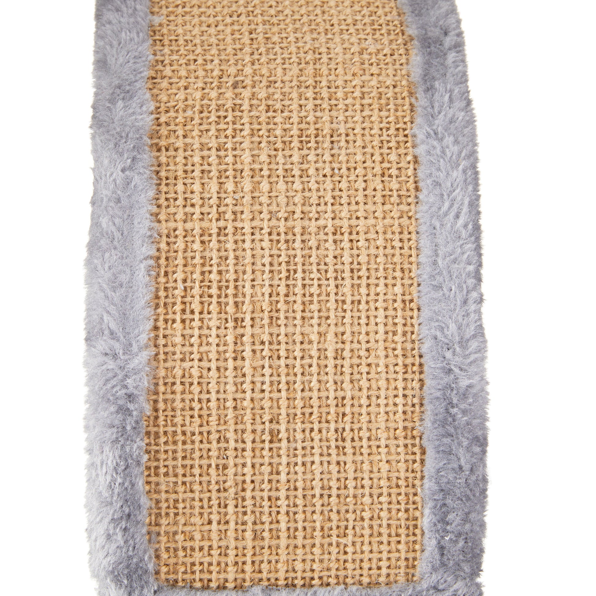 17-Inch Premium Jute Cat Scratching Post with Arch Grooming Massager, Gray, Single Pack