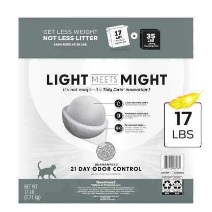 Premium Lightweight 4-in-1 Multi-Cat Clumping Cat Litter with Odor Control - 17 lb Box, 99.9% Dust Free
