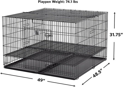 Puppy Playpen Crate with Grid and Pan Accessory - Model 248-05