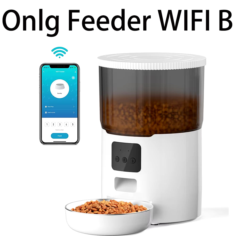 4L Smart Automatic Pet Feeder with Tuya WiFi and 2L Water Fountain for Dogs and Cats