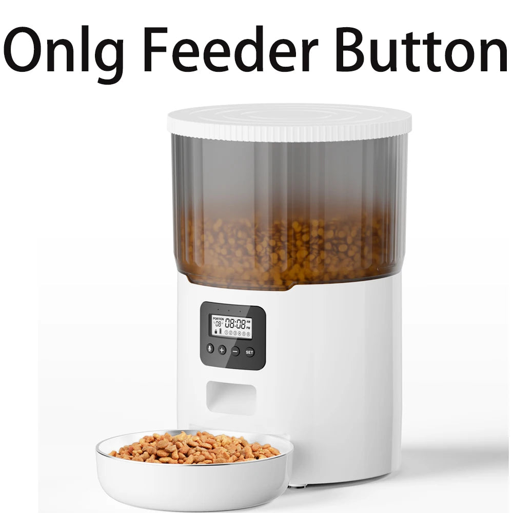 4L Smart Automatic Pet Feeder with Tuya WiFi and 2L Water Fountain for Dogs and Cats