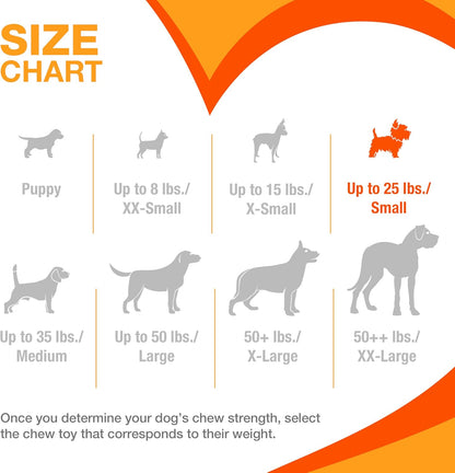 Puppy Starter Kit: 5 Assorted Chew Toys and 1 Natural Treat for Small Dogs (Up to 25 lbs) - Bacon & Chicken Flavor, 6 Pack