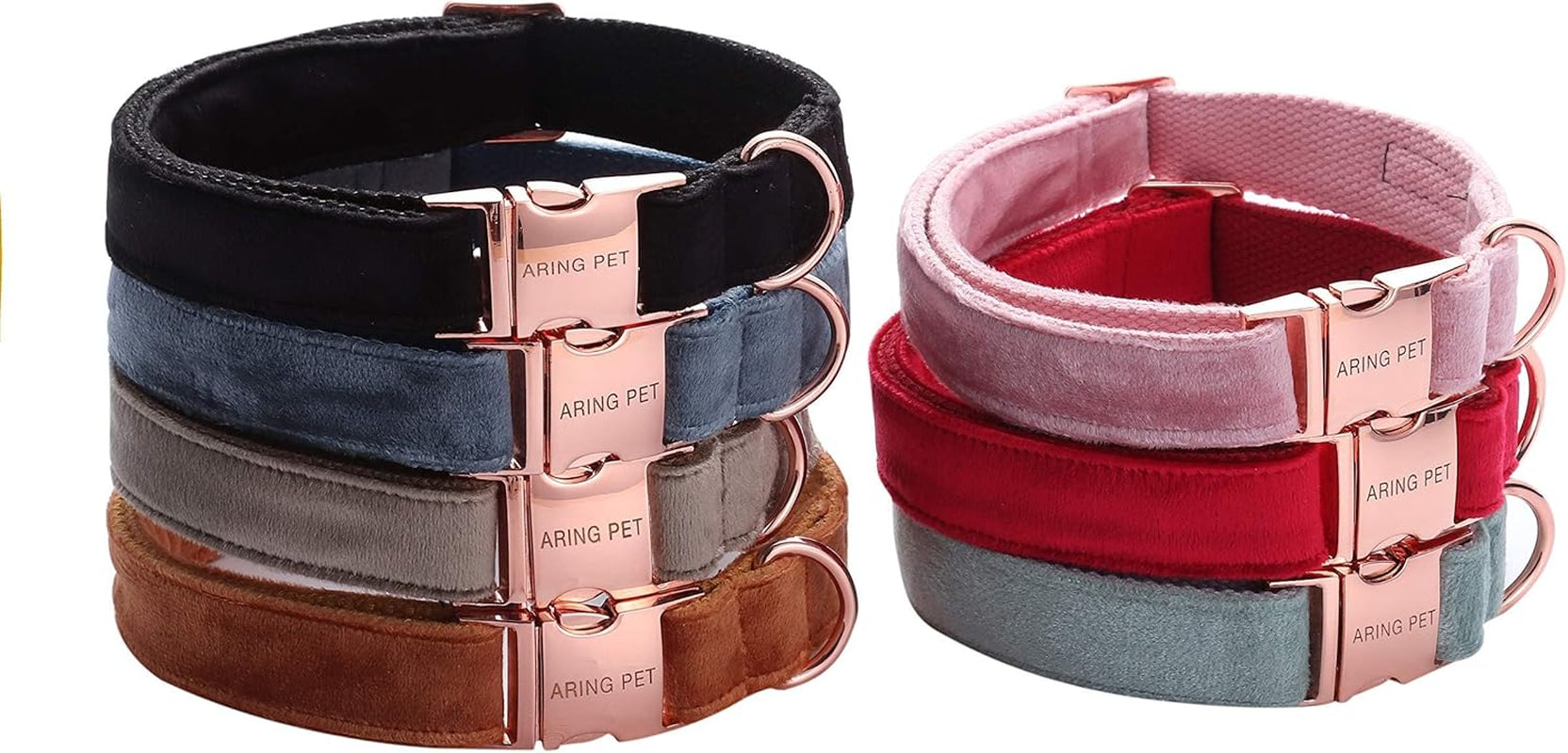 Velvet Dog Collar and Leash Set - Adjustable, Soft, and Comfortable for Dogs