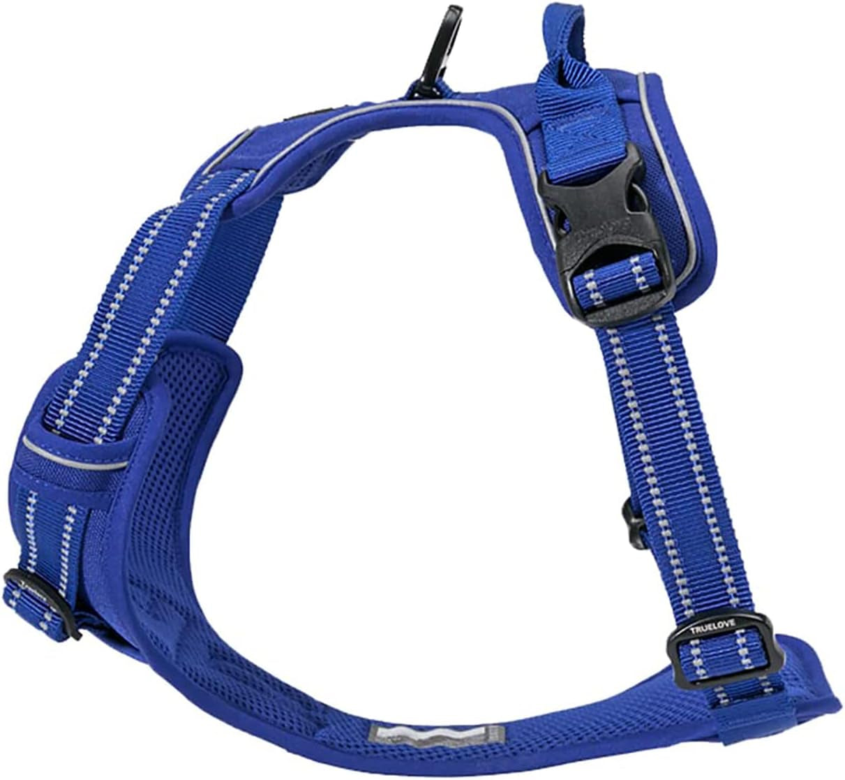 Truelove TLH5651 Adjustable No-Pull Dog Harness - Reflective Vest in Royal Blue, Size L - Comfortable Control with Vibrant Colors