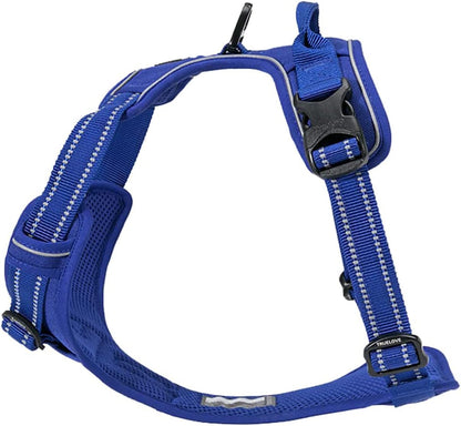 Truelove TLH5651 Adjustable No-Pull Dog Harness - Reflective Vest in Royal Blue, Size L - Comfortable Control with Vibrant Colors