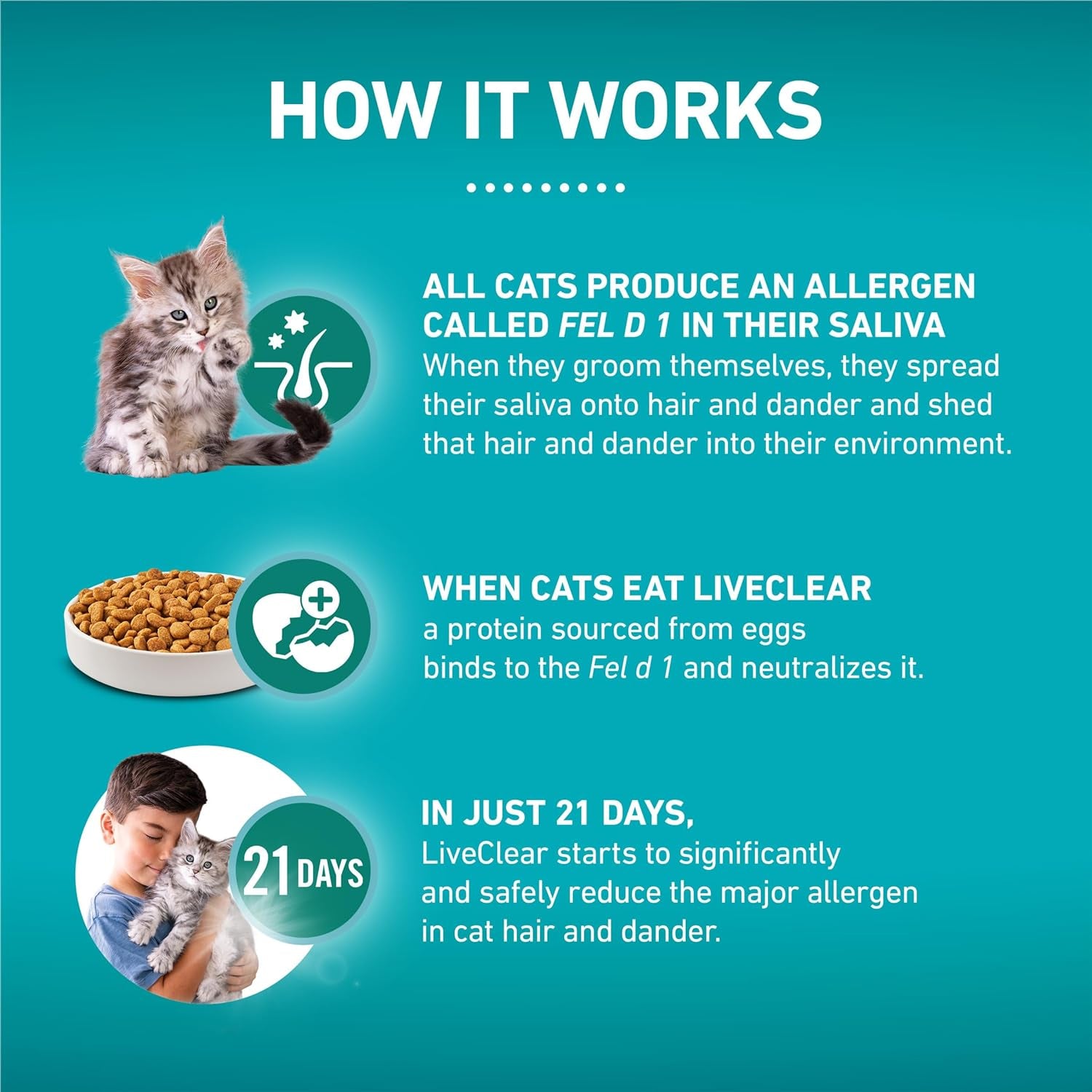 Purina ONE LiveClear Allergen-Reducing Dry Kitten Food with Real Chicken - 2.8 lb Bag